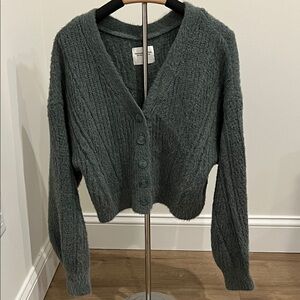 Abercrombie & Fitch Green Women's Cardigan Medium